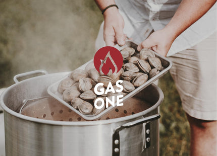 Gas One Seafood Boil Kit with Propane Burner, Propane Regulator, 60Qt Pot with Basket – Heavy Duty Construction Seafood Boil Pot for Outdoor Cooking – Easy to Clean and Durable Crab Boil Pot