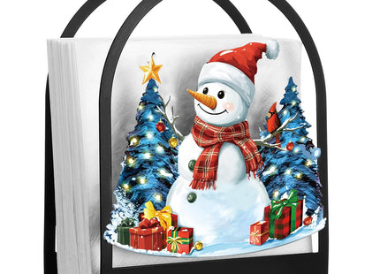 Cinnvoice Christmas Paper Towel Holder Snowman Napkin Holder Countertop