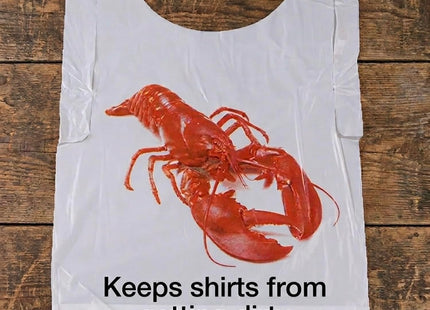 The Baker Celebrations Disposable Plastic Lobster Bibs, 50 Pack