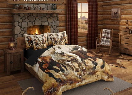 Erosebridal Horse 7 Piece Comforter Twin Size for Kids Boys