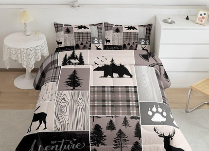 Erosebridal Rustic Patchwork Comforter Full,Country Cabin Bedding Set