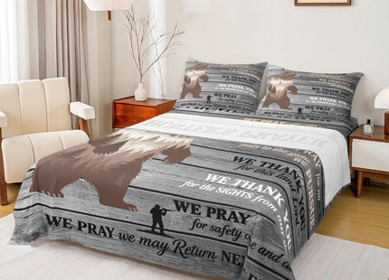 Feelyou Rustic Bear Sheet Set Kids Boys Twin