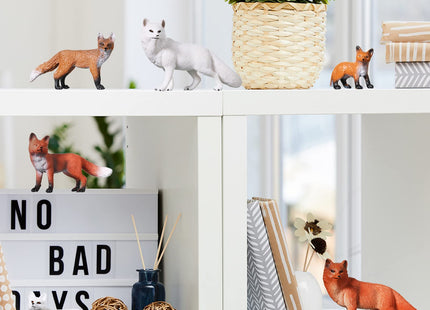 Chalyna 8 Pcs Fox Animal Figures Set Realistic Red Arctic Fox Toys