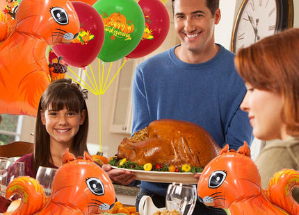 HADCKJA Squirrel Balloons Thanksgiving Party Supplies Thanksgiving Balloons Squirrel Balloon Thanksgiving Latex Balloon for Thanksgiving Party Decorations Thanksgiving Theme Birthday Decorations 15Pcs