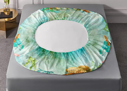 XYNHML Sea Turtle Fitted Sheet Retro Tortoise Bed Sheet Set Reptile Sea Animals Wildlife Bed Cover for Teens Adult Includes 1 Fitted Sheet,1 Flat Sheet,2 Pillowcases
