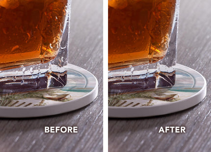 Thirstystone Beach Lighthouse 4 Pack Round Absorbent Stone Coasters
