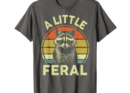 Raccoon-Shirt A Little Feral Funny Raccoon T-Shirt