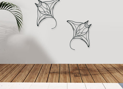 Xedatric Manta Ray Metal Wall Art, Nautical Ocean Decor