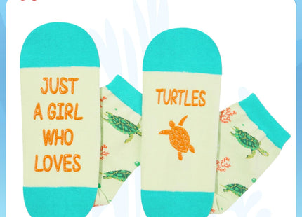 Zmart Turtle Gifts for Women Girls - Funny Sea Turtle Socks Ocean Gifts, Sea Animal Socks for Teens