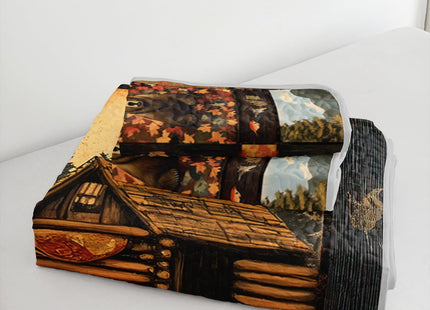UEVBF Country Cabin Quilts King Size,Hunting Bedding with 2 Pillowcases.