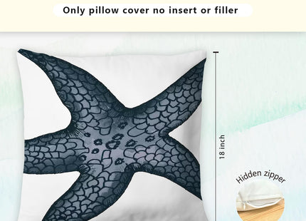 Supwhd Beachy Coastal Pillow Covers 18x18 Set of 2, Beachy Coastal Throw Pillows Cover for Couch Bed Living Room Bedroom