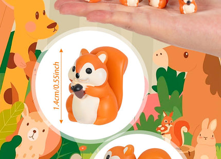 PCTCSHQ 116 Pcs Mini Squirrel Figurines Tiny Resin Squirrel