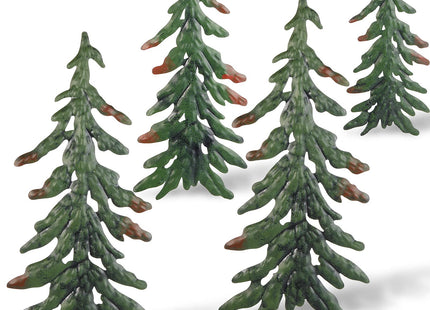 Jetec 4 Pcs Metal Pine Tree Wall Art, 3D Metal Tree Wall Decor, Green