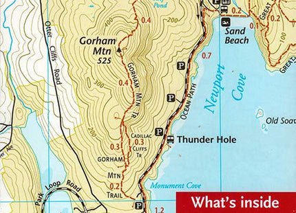 Acadia National Park Waterproof Trail Map, Maine