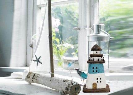 Wooden Lighthouse Decor Nautical Tabletop Centerpiece Decorative Lighthouse