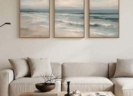 InSimSea Oversized Vintage Landscape Art, Coastal Picture, 3Pcs,16x24in