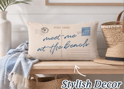 CalmVerve Coastal Pillow Cover 12x20, Beach House Decor，Coastal Room Decor,