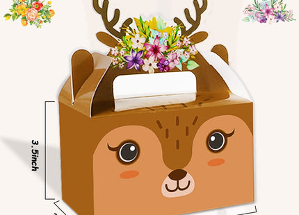 Tevxj 24 Pack Woodland Party Favor Boxes, Woodland Animals Theme Treat Bags