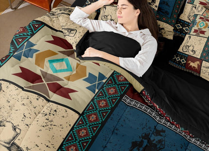 Erosebridal 7 Pieces Western Cowboy Bedding Set Twin Size