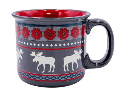 Lazy One Novelty Mugs, Funny Coffee Mug, 12 oz Ceramic Mug (Moose Fair)