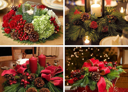 Supla 30 Pcs Christmas Hanging Real Preserved Pine Cones Ornaments 2"-3" Tall Christmas Tree Hanging Pinecone Ornaments