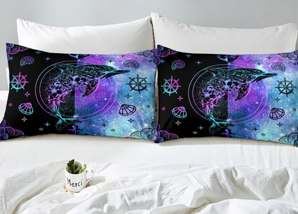 Feelyou Dolphin Ocean Duvet Cover Set Girls Twin