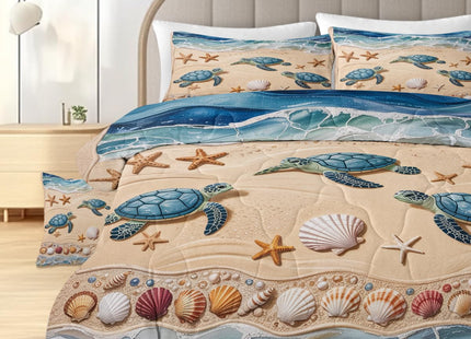Sleepwish Coastal Turtle Comforter Set 4-Piece Twin