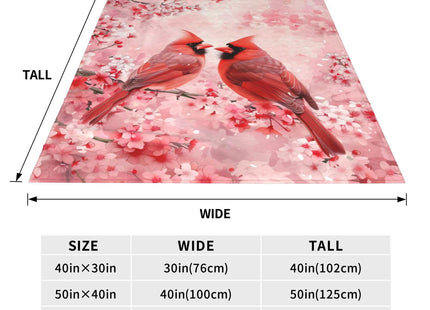 Red Cardinal Blanket Cute Cardinal Decor Throw Blanket Gifts for Girls Boys Cardinal Lover Couch Bedding Super Warm Soft Plush Lightweight Fleece Flannel Blanket for Kids Adults Men Women 60"X50"
