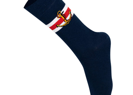 Mysocks Mens Multi Design Crew Socks Nautical Anchor Navy