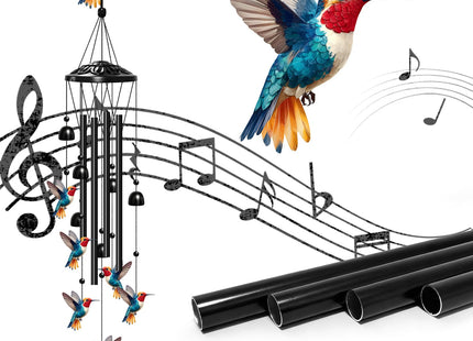 Hummingbird Wind Chimes for Outside, Hummingbird Gifts for Women/Men/Mother