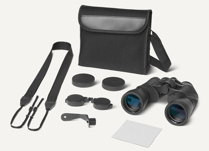 Amazon Basics 7x50 High Power Binoculars for Adults, Wide Field of View, FMC Optics, Tripod Compatible, BAK-4 Prism, Rubber Armor, Black