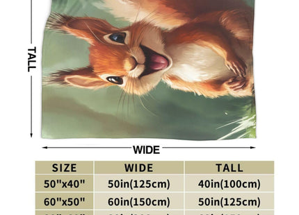 Cute Squirrel Blanket Gifts for Women Kids Squirrel Lovers, Animal Squirrel Themed Throw Blankets, Soft Cozy Lightweight Plush Throws for Living Room Sofa Couch Home Decor 50x60in