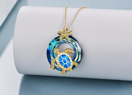 POTOPYY Gold Turtle Necklace for Women Sea Turtles Gifts Turtle Pendant