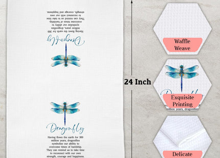 FDLLUS Dragonfly Gifts Kitchen Towels for Dragonfly Lovers, Nature Lover Decorative Towels for Bar Kitchen Bathroom