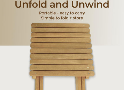 BYER OF MAINE Pangean Folding Wooden Side Table, Camping & Garden Use