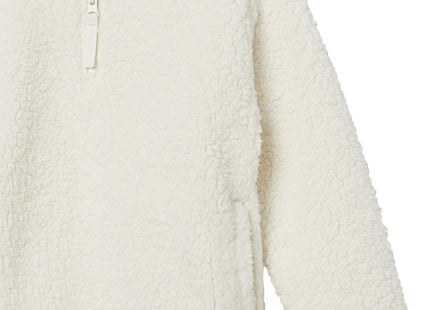 Amazon Essentials Girls' Long Sleeve Sherpa Fleece Quarter-Zip Jacket, Midweight, Ivory, XX-Large