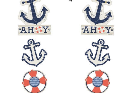 Ahoy - Nautical Party Centerpiece Sticks - Table Toppers - 15pc