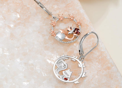 Grmdit Squirrel Earrings Sterling Silver Squirrel Earrings for Women Squirrel Jewelry Gifts for Women Men Gifts