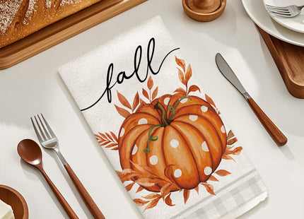 maiiooliwe Pumpkin Fall Kitchen Towels Decorative Set of 4