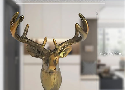 SGYUNQ Deer Cabinet Knobs, Animal Drawer Knobs for Dresser Drawers, Cabinet Knob Pulls for Wardrobe Cupboard Home Kitchen Decorative, 4PCS