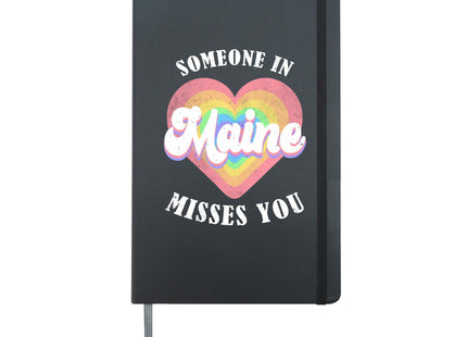 Someone In Maine Misses You Hardcover Journal, Black