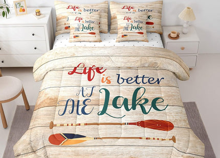 Erosebridal Life is Better at The Lake Comforter Set Kids Boys Twin