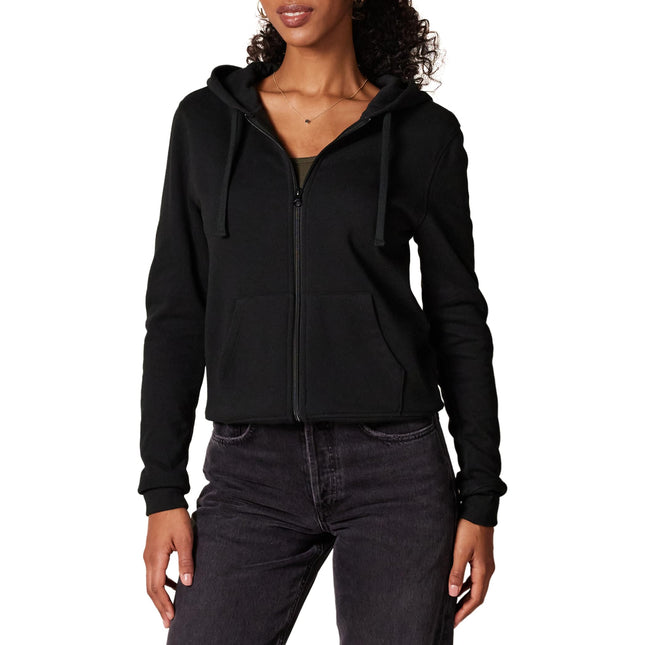 Amazon Essentials Women's Midweight Fleece Full-Zip Hoodie with Drawstring (Available in Plus Size), Black, X-Large