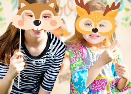 35 PCS Woodland Animal Photo Booth Props Wild One Camping Forest Theme Party Favors Decorations for Woodland Creatures Baby Shower Birthday Party Supplies