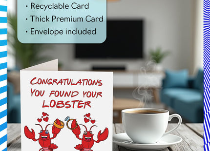 Stuff4 Engagement Cards for Couples, You Found Your Lobster