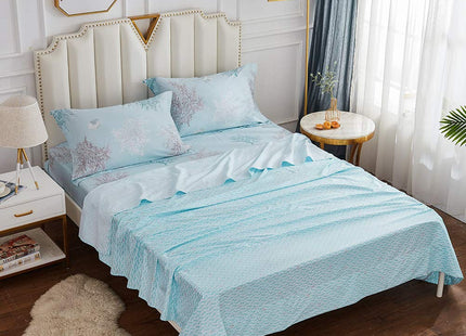 Brandream Luxury Nautical Bedding King Size Sheets Set Egyption Cotton Coastal Beach Bed Sheet Set Deep Pockets 18 Inch 4-Piece Coral Seashell Bedroom
