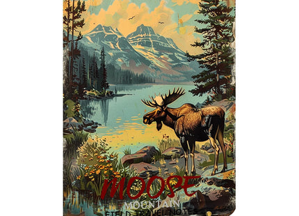 snowsun Moose Mountain zoon Vintage Metal Tin Sign Aluminum Metal Signs Retro Metal Sign Bar Cafe Room Country Farmhouse Bathroom Family 8X12 Inch