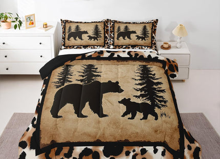Erosebridal Rustic Bear Family Bedding Set Full