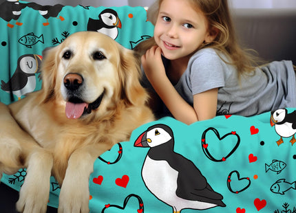 OLCT Puffin Blanket Gifts for Women Girls Kids,Puffins Stuff Bird Throw Blankets,Puffins Themed Gift for Puffin Lovers Adult 50"X40"
