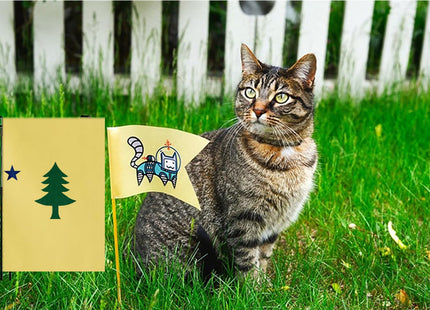 ACWIPT 2 in 1 Original Maine State and America USA Garden Flag 12x18inch,220D Sturdy Nylon Flag,Original ME Garden Flags. (Original)